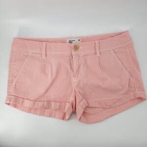 AEO American Eagle Outfitters Sherbert Orange Pinstripe Shorts Rolled Hemline 2